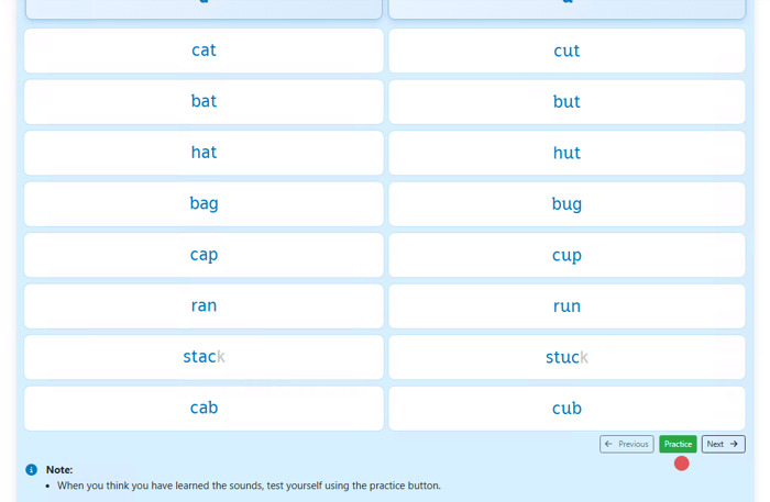 Step 17 — Click Practice