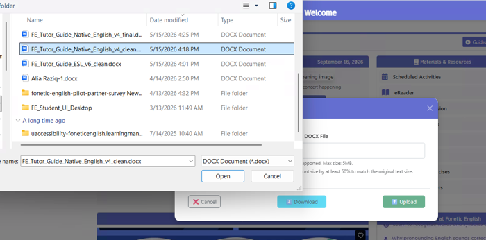 Step 3 — Pick your file and click Open