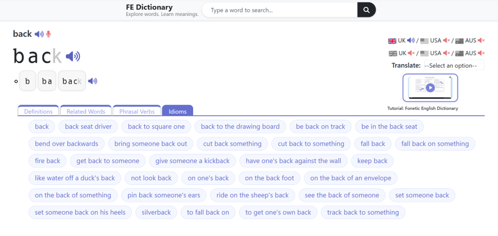 Step 11 — Try the Idioms tab