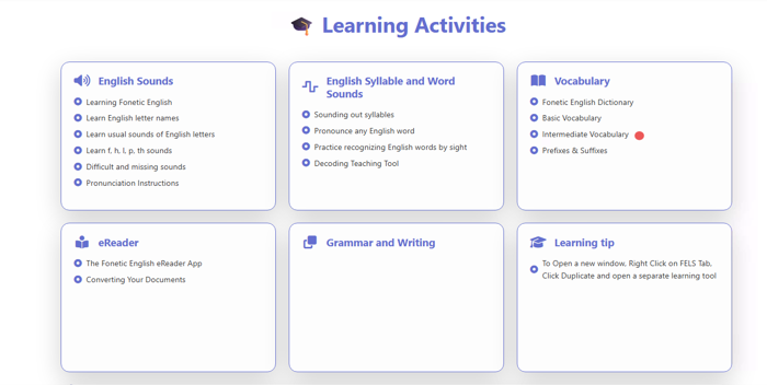 Step 2 — Click “Intermediate Vocabulary”