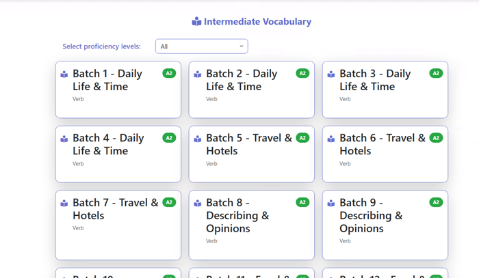 Step 3 — Choose your level and a batch