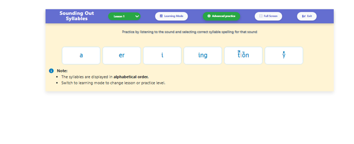 Step 13 — Mixed-up syllables appear