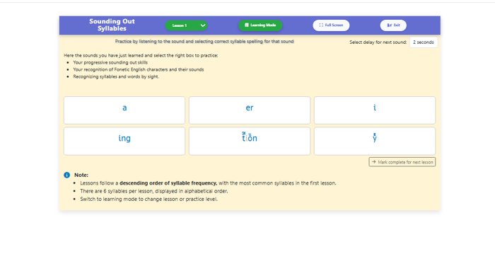 Step 9 — Listen, then click the matching card